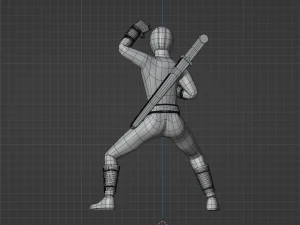 Red Aquitian Ranger - Mighty Morphin Alien Rangers 3D Model