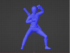 Red Aquitian Ranger - Mighty Morphin Alien Rangers 3D Model