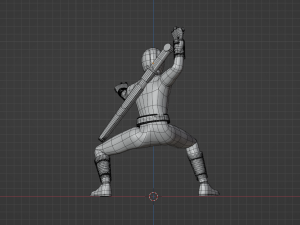 Blue Aquitian Ranger - Mighty Morphin Alien Rangers Model 3D