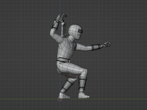 Blue Aquitian Ranger - Mighty Morphin Alien Rangers Model 3D