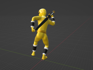 Yellow Aquitian Ranger - Mighty Morphin Alien Rangers 3D-Modell