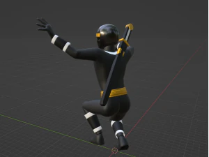 Black Aquitian Ranger - Mighty Morphin Alien Rangers 3D Model
