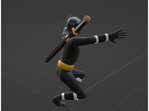 Black Aquitian Ranger - Mighty Morphin Alien Rangers Modèle 3D