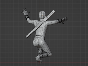 Black Aquitian Ranger - Mighty Morphin Alien Rangers Modèle 3D