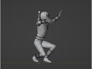 Black Aquitian Ranger - Mighty Morphin Alien Rangers Modèle 3D