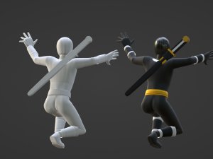 Black Aquitian Ranger - Mighty Morphin Alien Rangers Modèle 3D