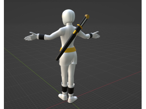 White Aquitian Ranger - Mighty Morphin Alien Rangers Modelo 3D