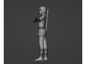 White Aquitian Ranger - Mighty Morphin Alien Rangers Modelo 3D