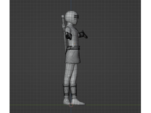 White Aquitian Ranger - Mighty Morphin Alien Rangers Modelo 3D