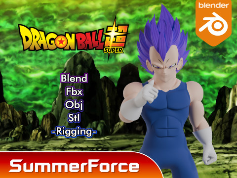 Ultra Ego Vegeta - Dragonball Super 3D Model