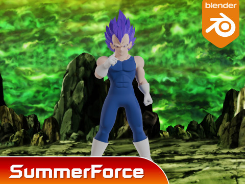 Ultra Ego Vegeta - Dragonball Super 3D 模型