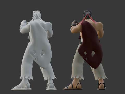 Ryu - Petarung Jalanan Model 3D