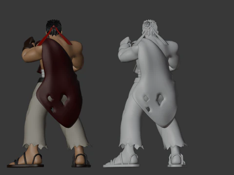Ryu - Petarung Jalanan Model 3D