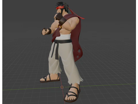 Ryu - Petarung Jalanan Model 3D