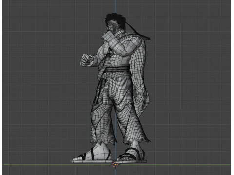Ryu - Petarung Jalanan Model 3D