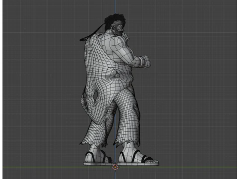 Ryu - Petarung Jalanan Model 3D