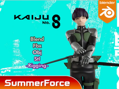 Соширо Хосина - Кайдзю №8 3D Модель