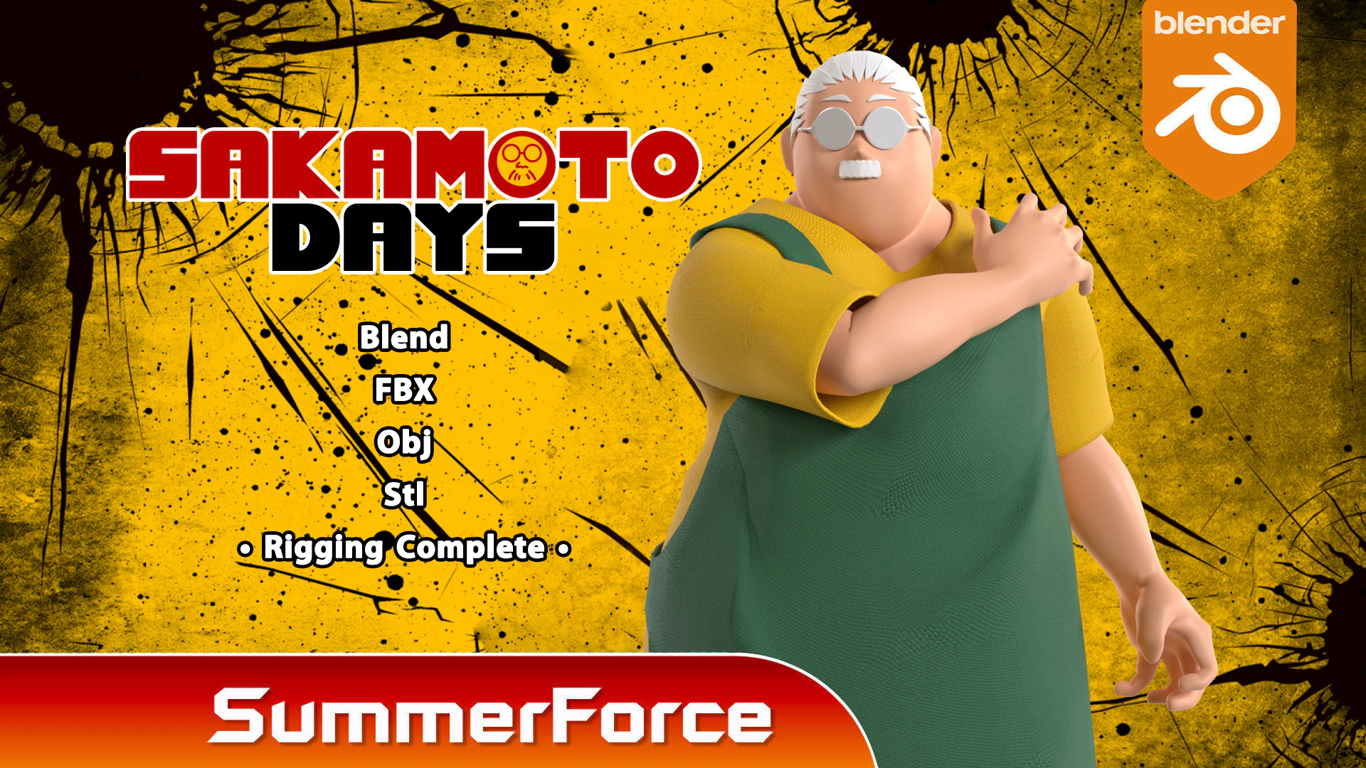 Taro Sakamoto - Sakamoto days 3D Model .c4d .max .obj .3ds .fbx .stl .blend 