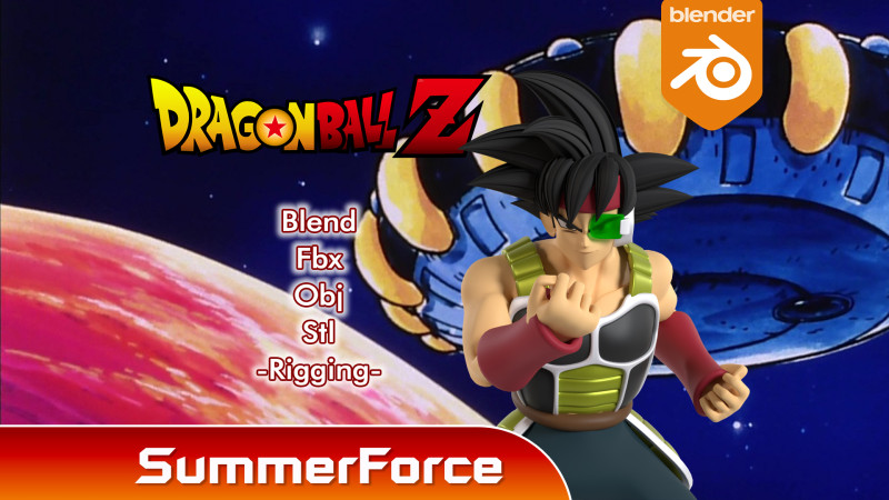 Bardock - Dragonball Z Modelo 3D .c4d .max .obj .3ds .fbx .stl .blend 