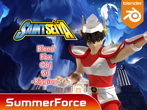 Pegasus Seiya - Saint Seiya 3D Model