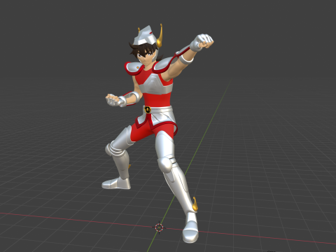 Pegasus Seiya - Saint Seiya Modello 3D