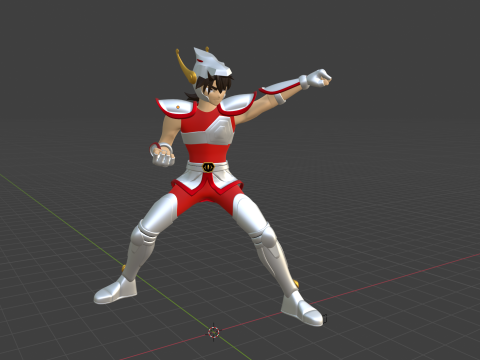 Pegasus Seiya - Saint Seiya Modello 3D