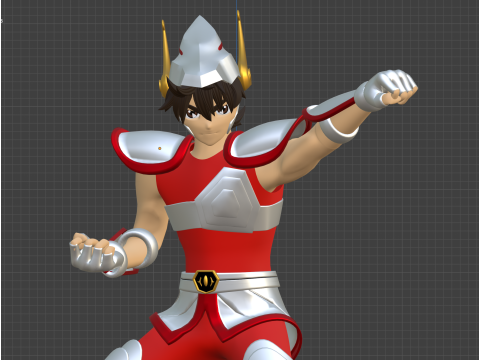 Pegasus Seiya - Saint Seiya Modello 3D