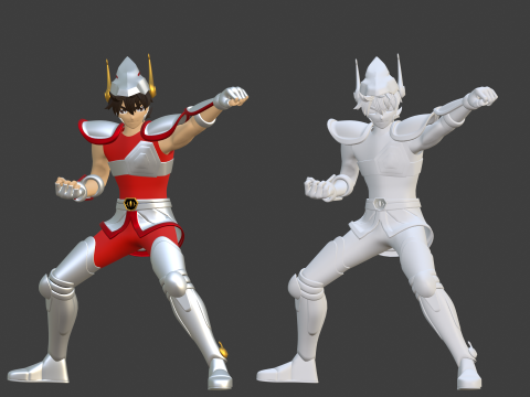 Pegasus Seiya - Saint Seiya Modello 3D