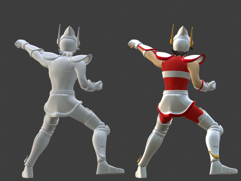 Pegasus Seiya - Saint Seiya Modello 3D
