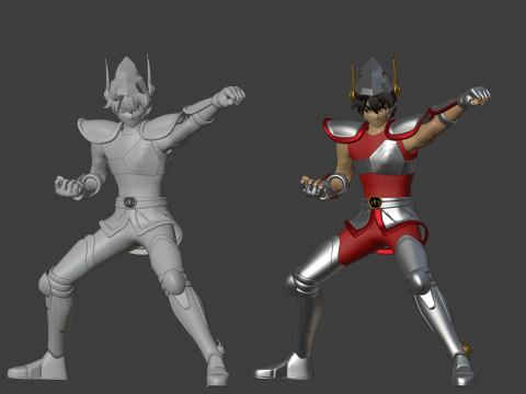 Pegasus Seiya - Saint Seiya Modello 3D
