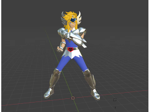 Cygnus Hyoga &ndash; Heiliger Seiya 3D Modell