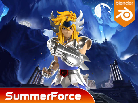 Cygnus Hyoga &ndash; Heiliger Seiya 3D Modell