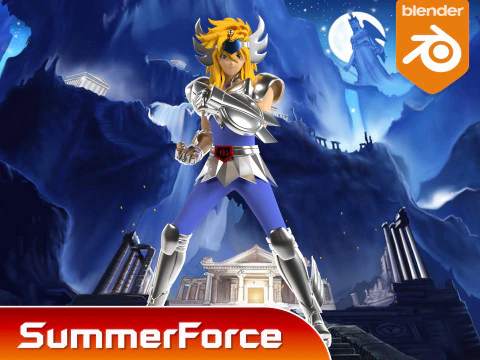 Cygnus Hyoga &ndash; Heiliger Seiya 3D Modell