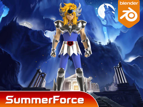 Cygnus Hyoga &ndash; Heiliger Seiya 3D Modell