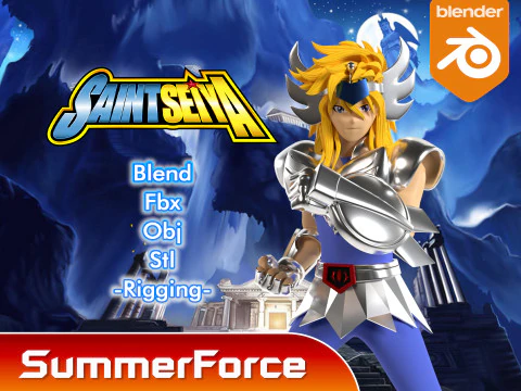 Cygnus Hyoga &ndash; Św. Seiya Model 3D