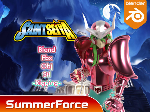 Andromeda Shun - Saint Seiya Modèle 3D
