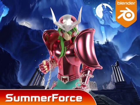 Andromeda Shun - Saint Seiya 3D Model