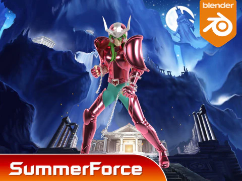 Andromeda Shun - Saint Seiya 3D Model