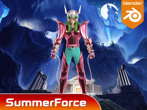 Andromeda Shun - Saint Seiya 3D Model