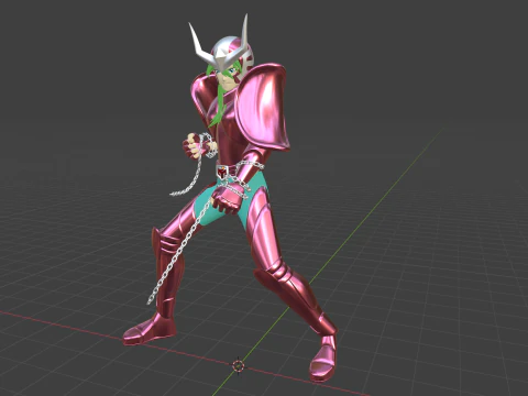 Andromeda Shun - Saint Seiya 3D Model