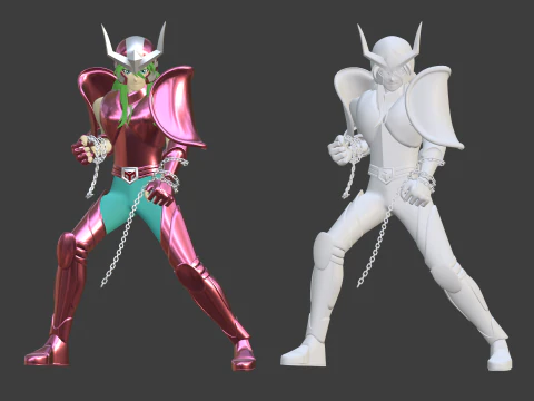 Andromeda Shun - Saint Seiya 3D Model