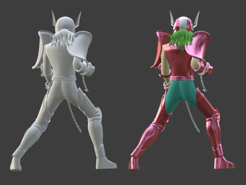 Andromeda Shun - Saint Seiya 3D Model