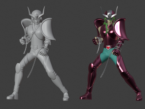 Andromeda Shun - Saint Seiya Model 3D