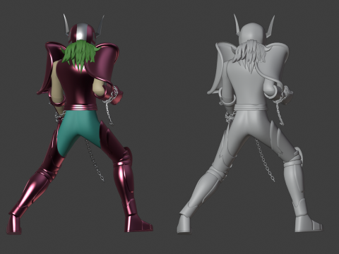 Andromeda Shun - Saint Seiya Model 3D