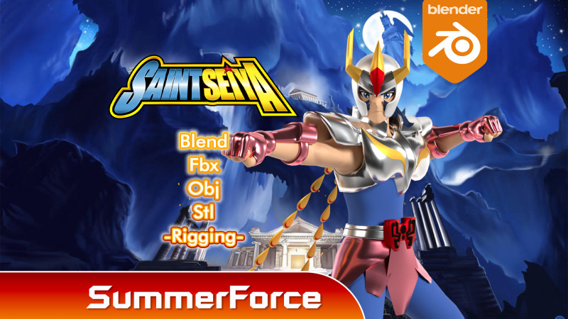 Phoenix Ikki - Saint Seiya 3D Модель .c4d .max .obj .3ds .fbx .stl .blend 