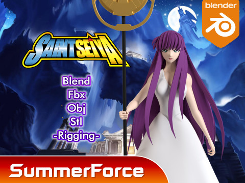 Saori Kido - Saint Seiya 3D Model