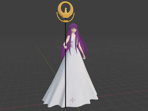 Saori Kido - Saint Seiya 3D Model