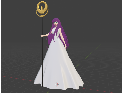 Saori Kido - Saint Seiya Modelo 3D
