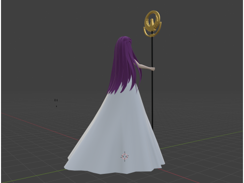 Saori Kido - Saint Seiya Modelo 3D