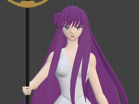Saori Kido - Saint Seiya Modelo 3D